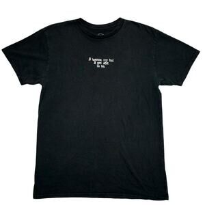 Black “I Wanna Cry But I Got Shit To Do” Embroidered Graphic Tee – Size M